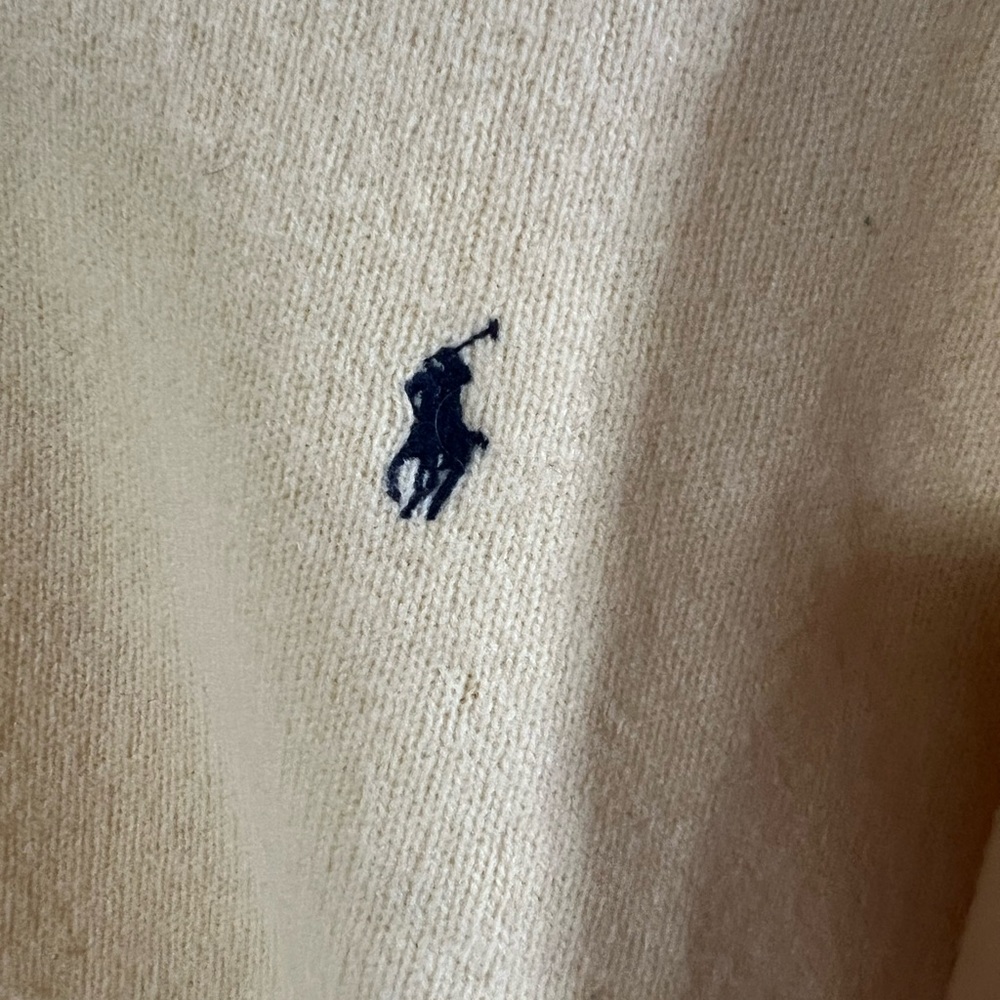 Ralph Lauren Men's XL Yellow V-Neck Sweater With Black Pony Logo - Picture 2 of 11